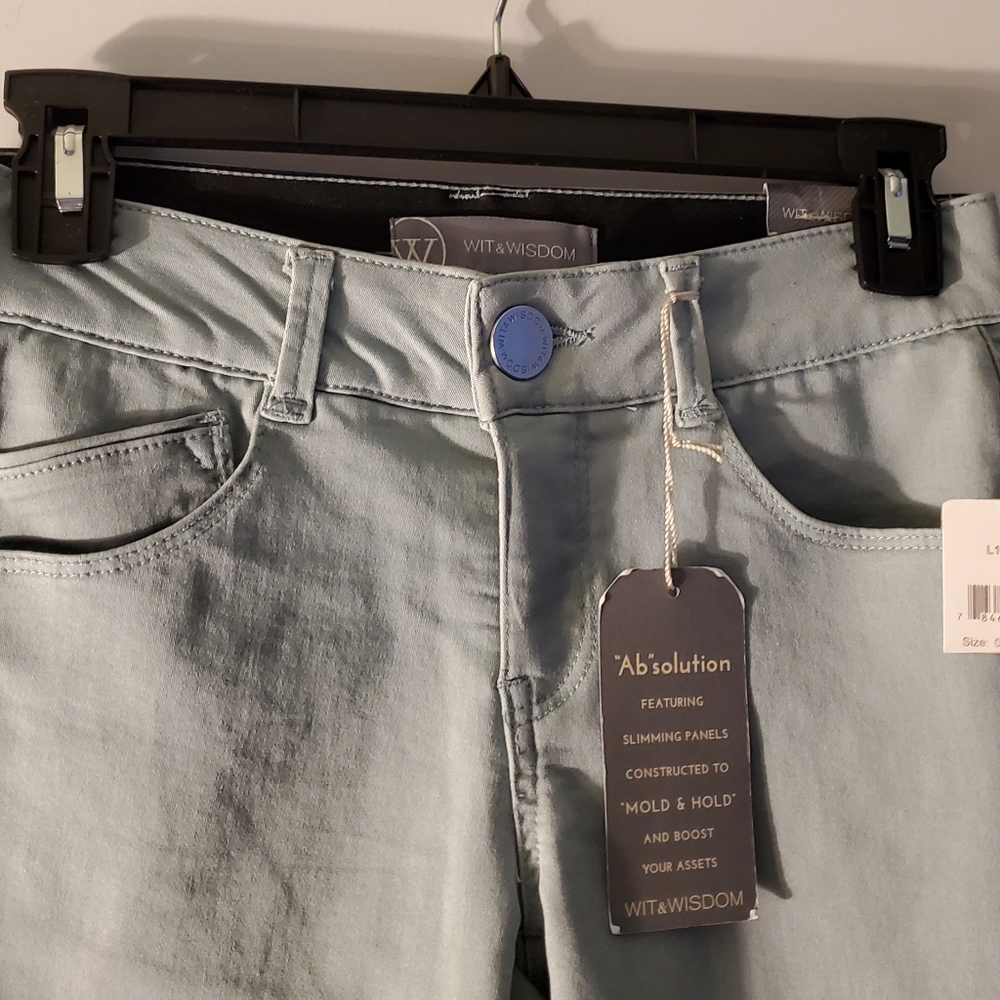 Wit & Wisdom Absolution Ankle Skimmer Skinny Jeans Misty Blue sz 0 NWT